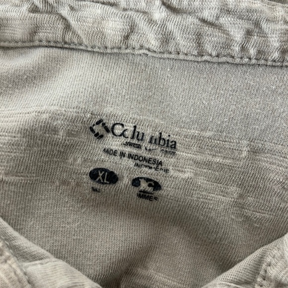 Columbia Polo Shirt Men Extra Large Tan Short Sleeve Collared Tee Textured Adult - Picture 3 of 14